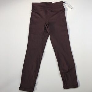 Calvin Klein Leggings Running Gym Yoga Workout High Waist Maroon Hiking Gorp New